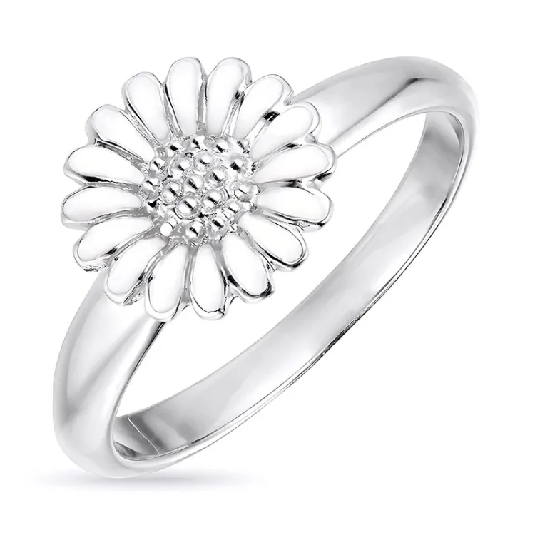 10 mm marguerit ring i sølv - Matilda