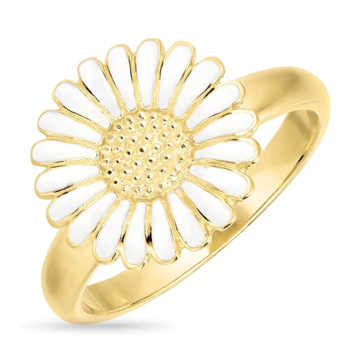 marguerit ring i forgyldt sølv - Matilda