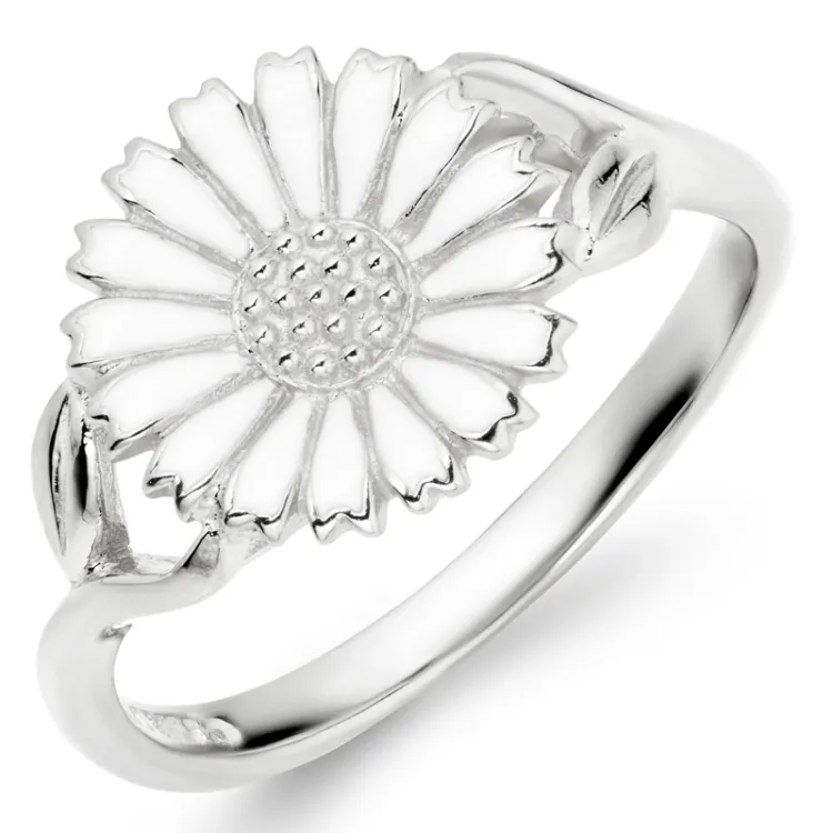 11 mm marguerit ring i sølv - Marie