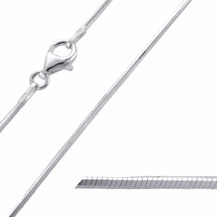 slangehalskæde i sølv 55 cm x 1,2 mm