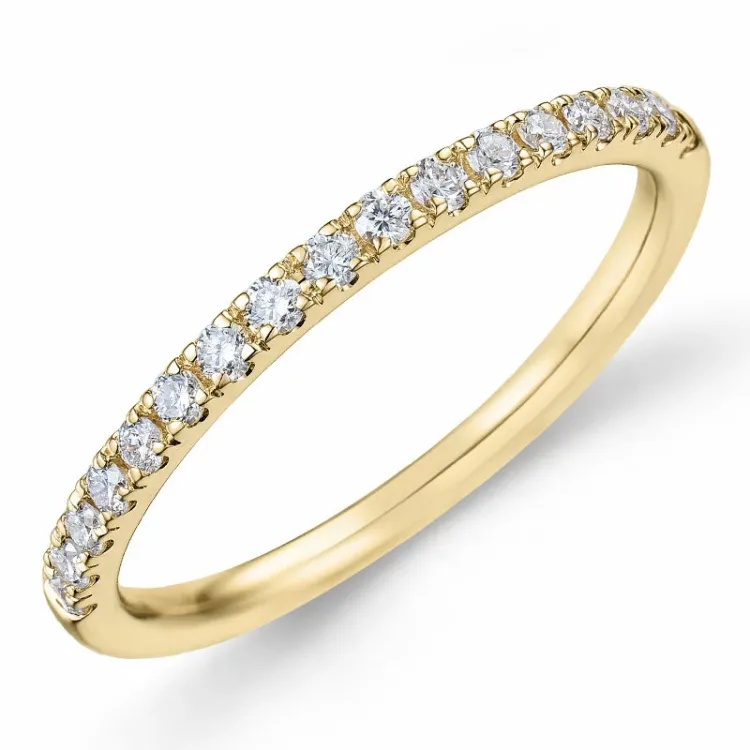 Enkel diamant alliancering i 14 karat guld 0,25 ct