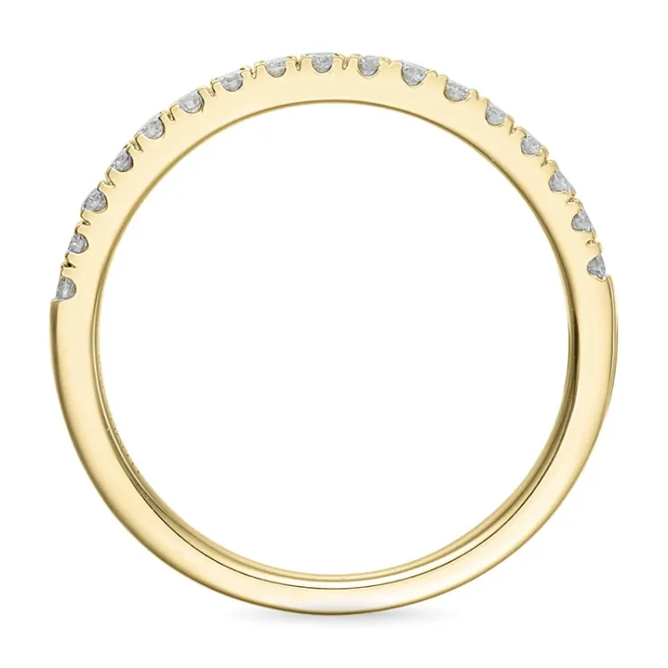 Enkel diamant alliancering i 14 karat guld 0,25 ct