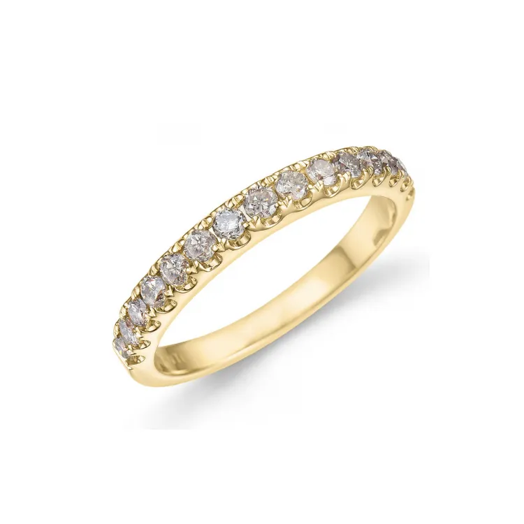 Kollektionsprøve champagne diamant ring i 14 karat guld 0,50 ct