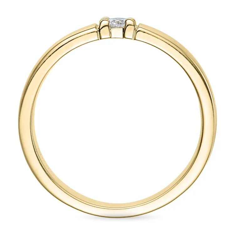 Kampagne - alliancering i 14 karat guld 1 x 0,07 ct