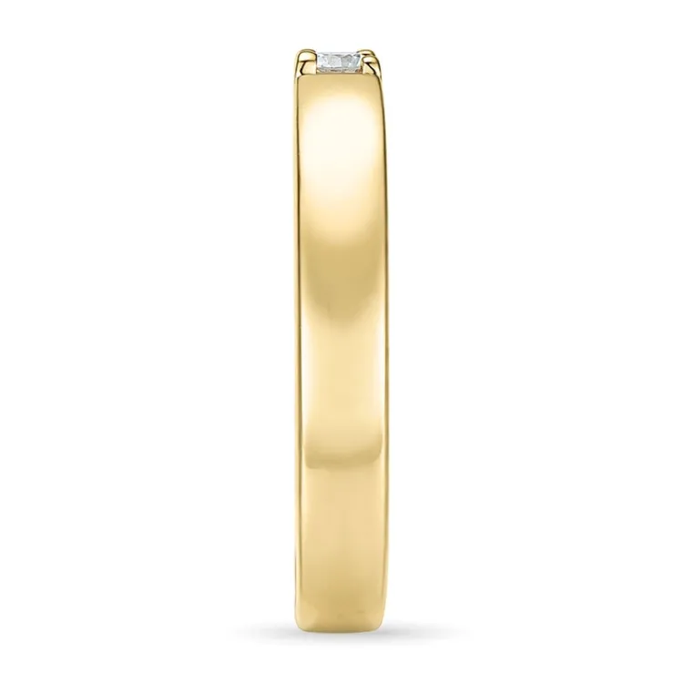Kampagne - alliancering i 14 karat guld 1 x 0,07 ct