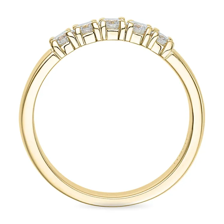 Kampagne - alliancering i 14 karat guld 5 x 0,07 ct