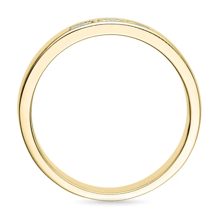 diamant alliancering i 14 karat guld 3 x 0,05 ct