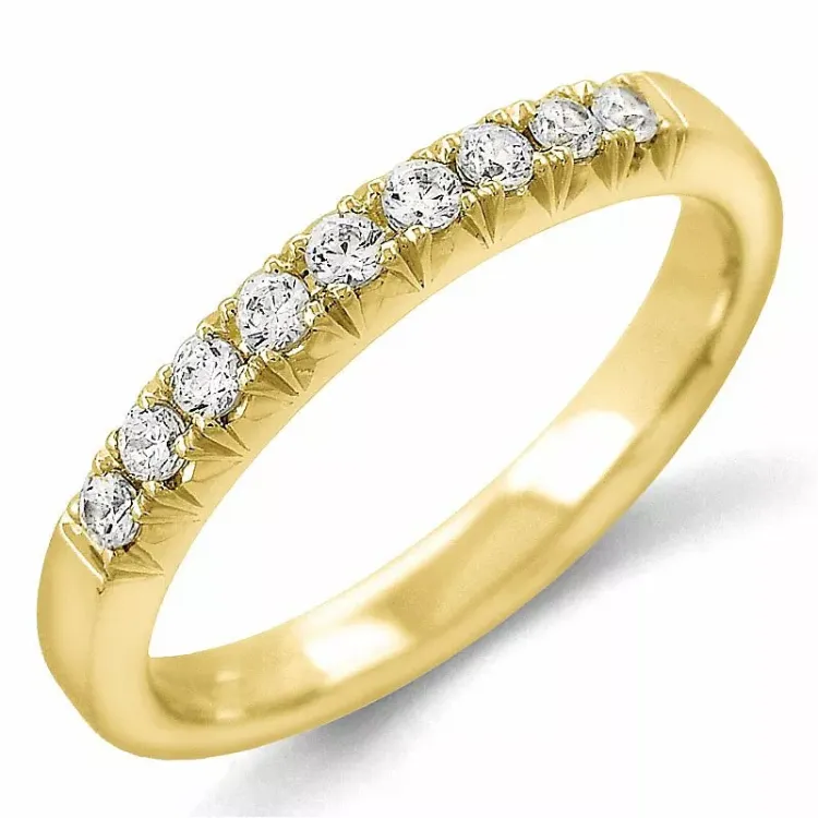 Diamant alliancering i 14 karat guld 0,24 ct