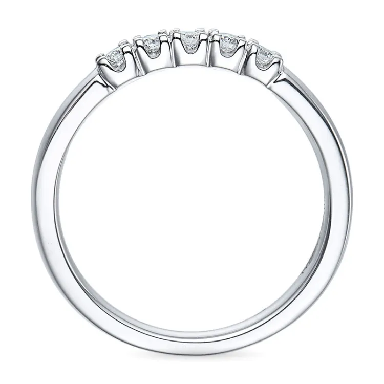 diamant alliancering i 14 karat hvidguld 0,21 ct