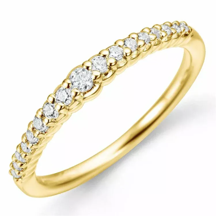 Diamant alliancering i 14 karat guld 0,19 ct