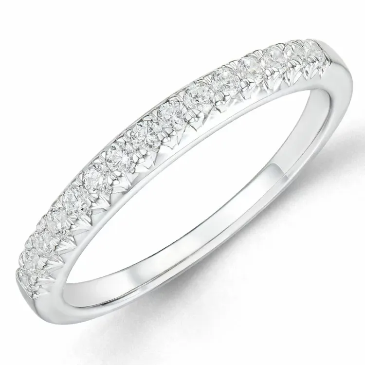 Kollektionsprøve diamant alliancering i 14 karat hvidguld 0,26 ct