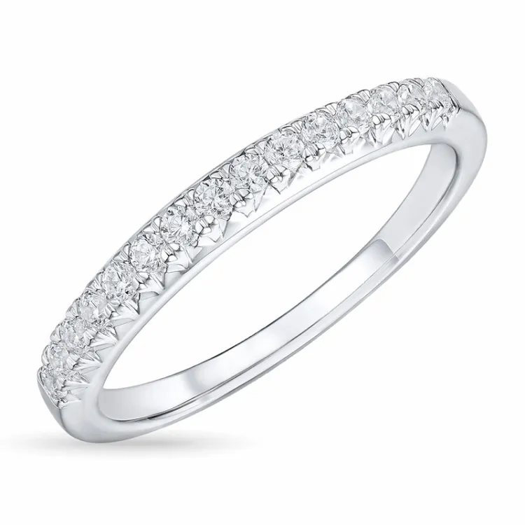 Diamant alliancering i 14 karat hvidguld 0,26 ct