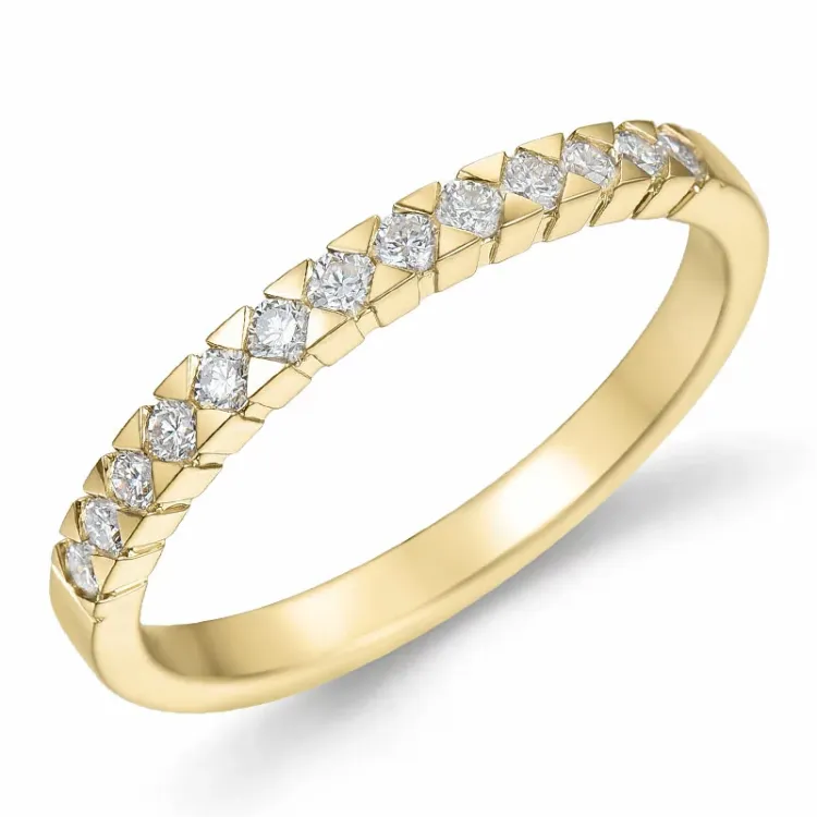 diamant alliancering i 14 karat guld 0,26 ct