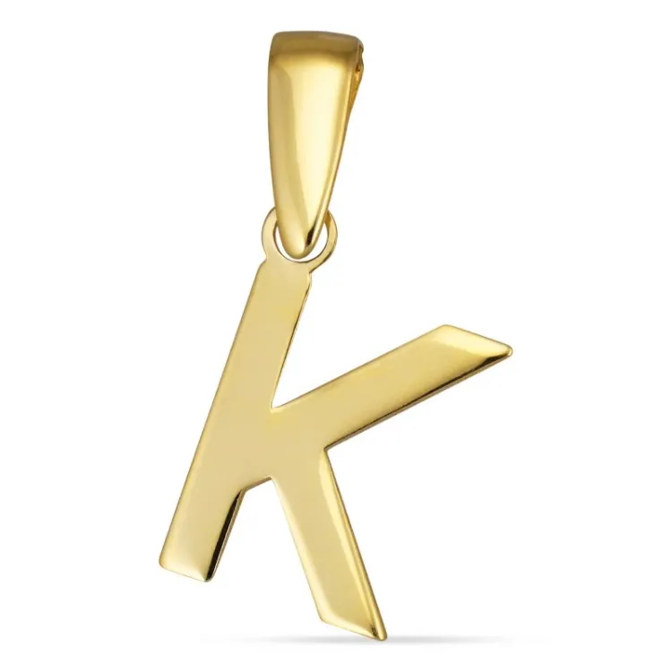bogstav K vedhæng i 8 karat guld - My Letter