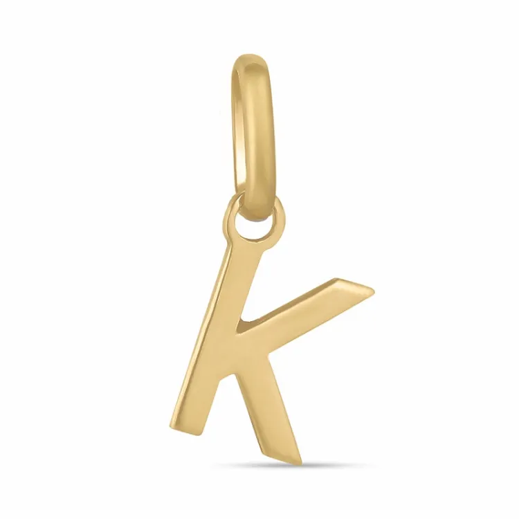 bogstav K vedhæng i 8 karat guld - My Letter