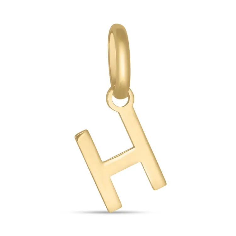 bogstav H vedhæng i 8 karat guld - My Letter