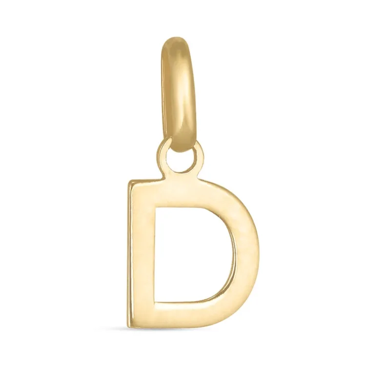 bogstav D vedhæng i 8 karat guld - My Letter