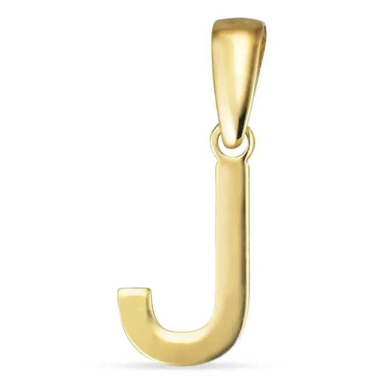 bogstav J vedhæng i 8 karat guld - My Letter