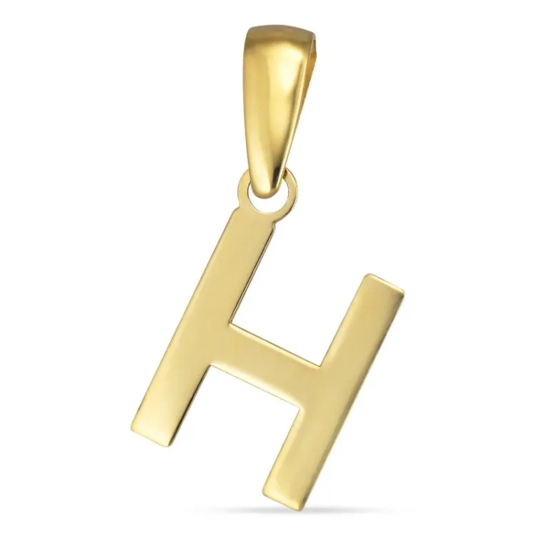 bogstav H vedhæng i 8 karat guld - My Letter