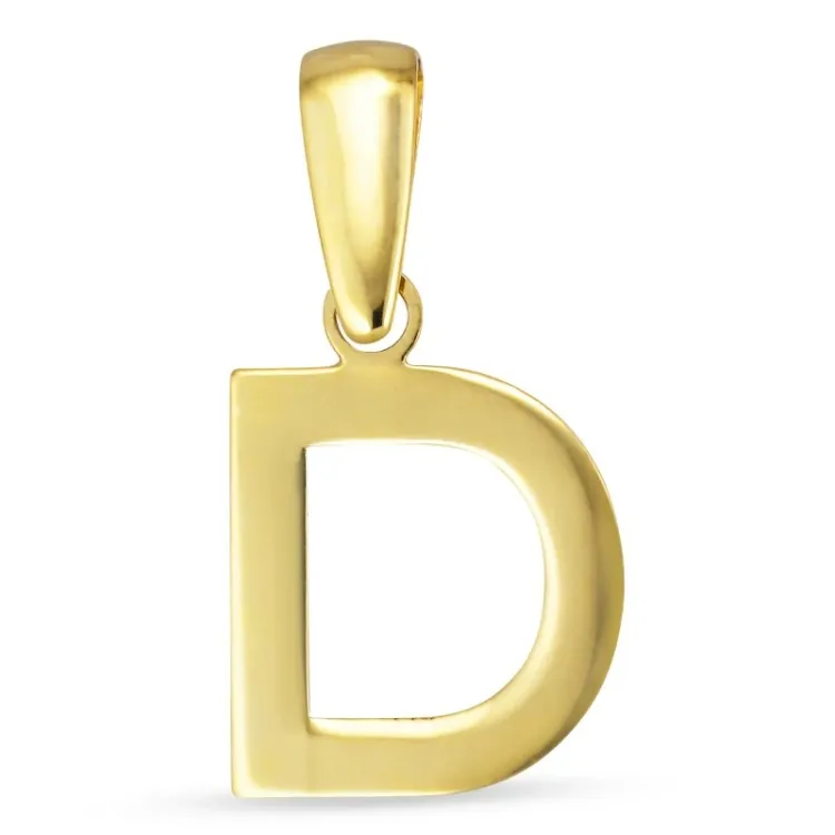 bogstav D vedhæng i 8 karat guld - My Letter