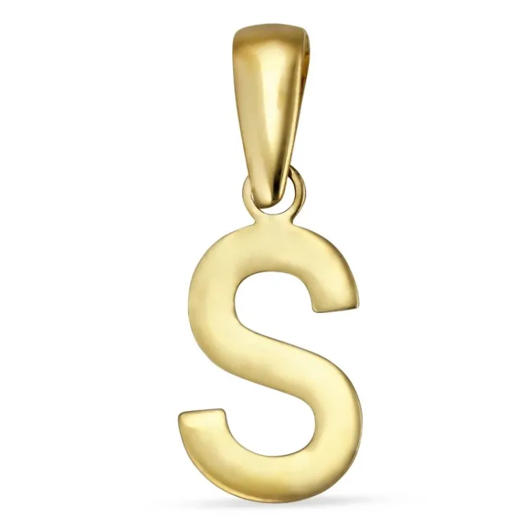 bogstav S vedhæng i 8 karat guld - My Letter