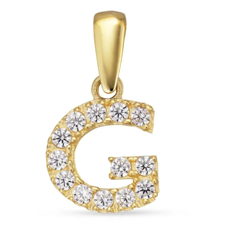 bogstav G vedhæng i 8 karat guld - My Letter