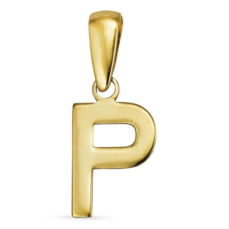 bogstav P vedhæng i 8 karat guld - My Letter