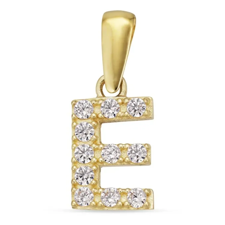 bogstav E vedhæng i 8 karat guld - My Letter