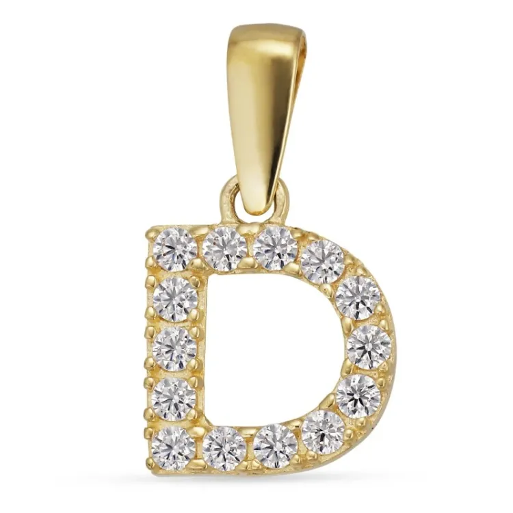 bogstav D vedhæng i 8 karat guld - My Letter