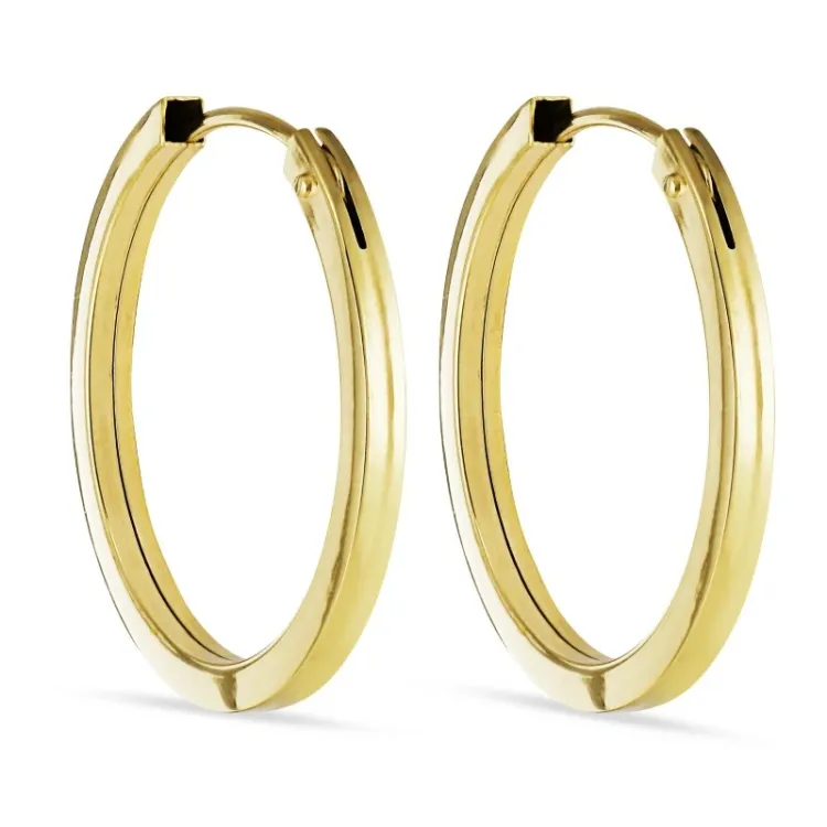 17 mm creoler i 8 karat guld - Gold Collection
