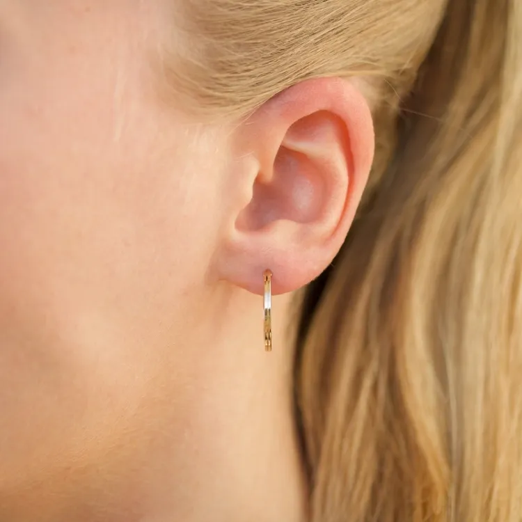 17 mm creoler i 8 karat guld - Gold Collection