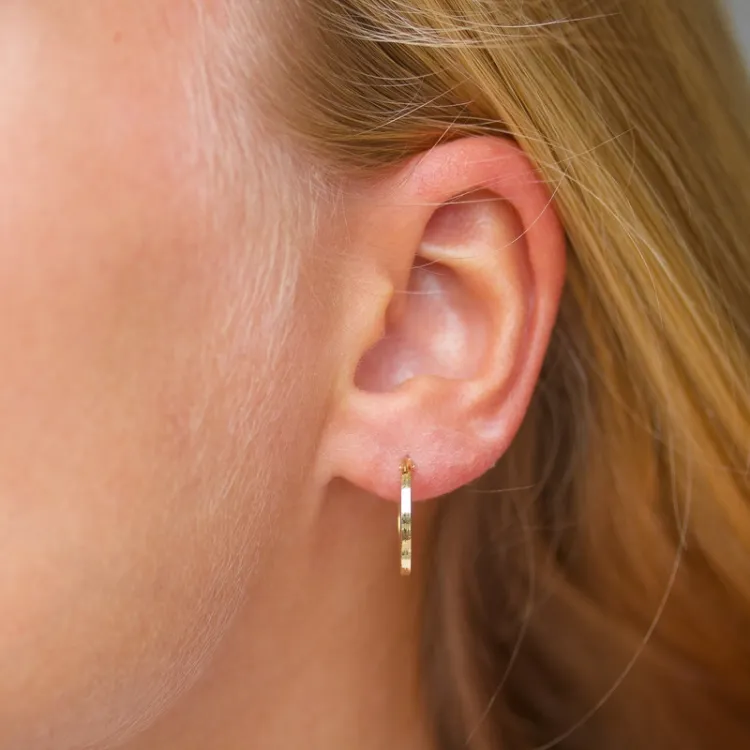 15 mm creoler i 8 karat guld - Gold Collection