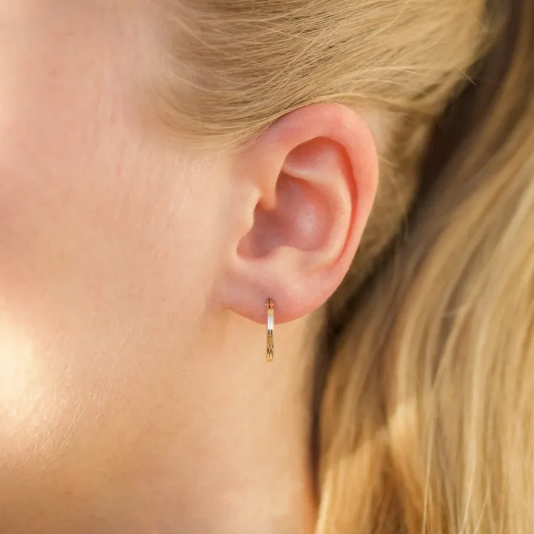 13 mm creoler i 8 karat guld - Gold Collection