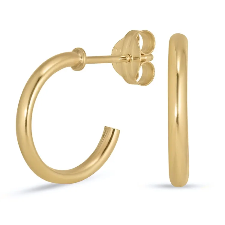 12,5 mm halvcreoler i 8 karat guld - Gold Collection