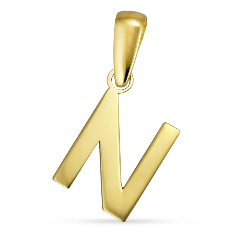 bogstav N vedhæng i 8 karat guld - My Letter
