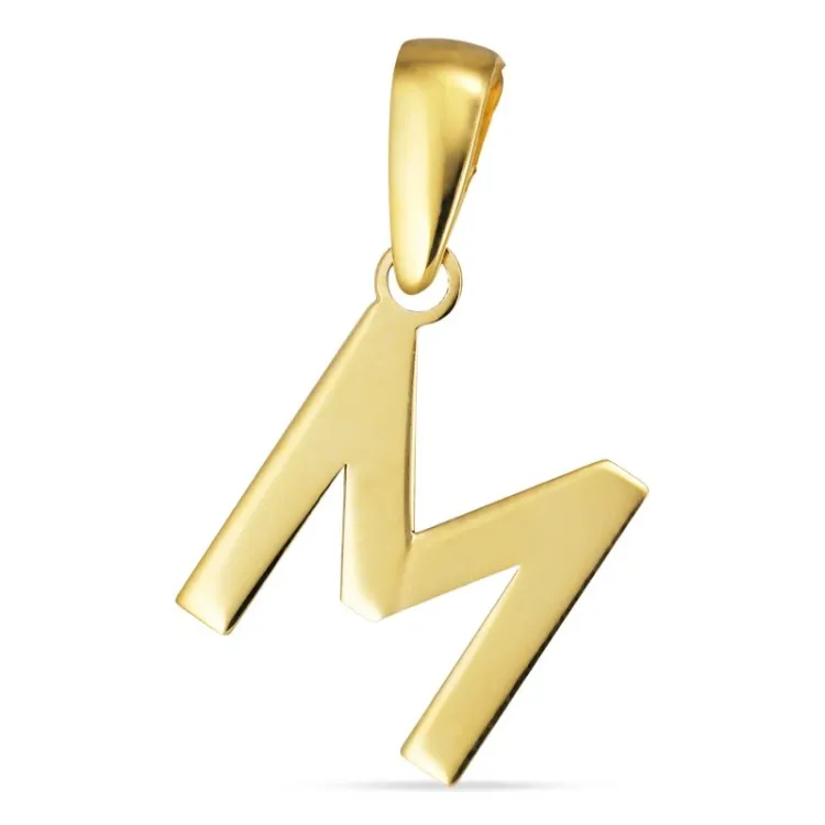 bogstav M vedhæng i 8 karat guld - My Letter