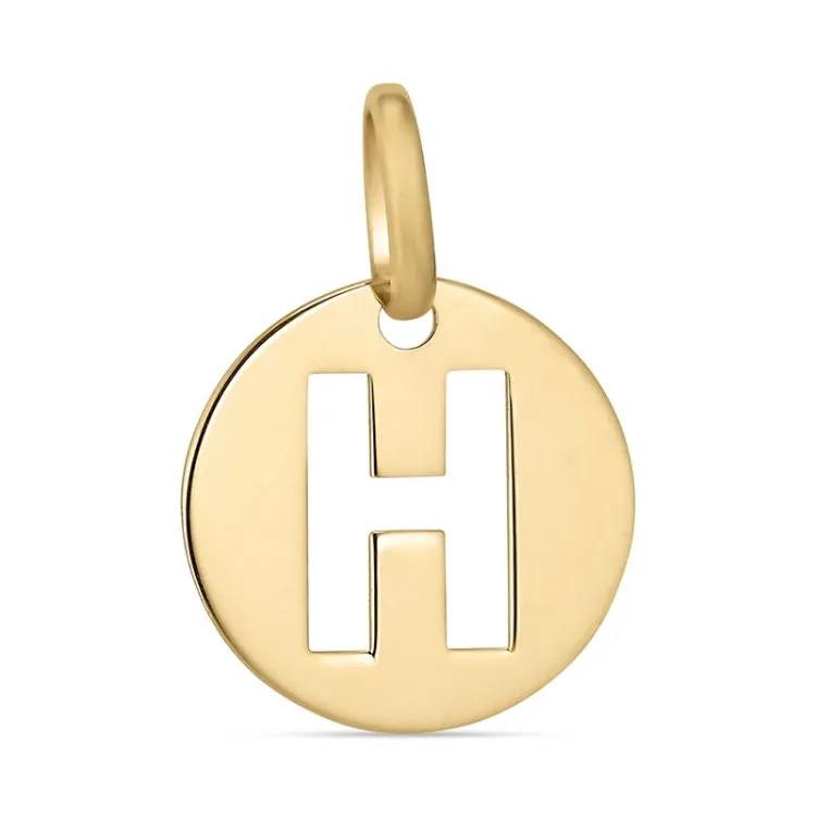 bogstav H vedhæng i 8 karat guld - My Letter