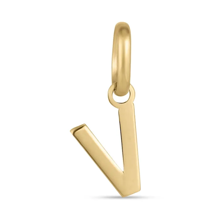bogstav V vedhæng i 8 karat guld - My Letter