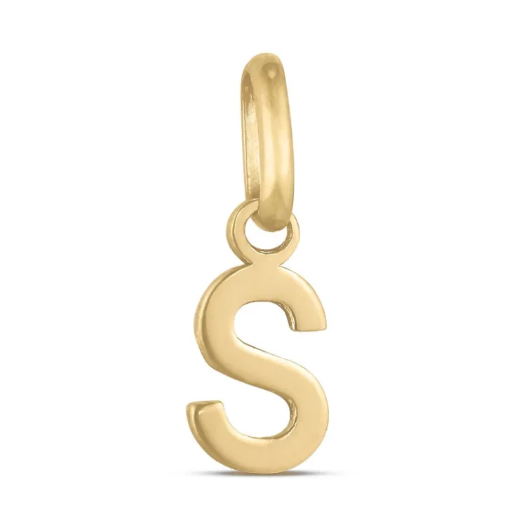 bogstav S vedhæng i 8 karat guld - My Letter