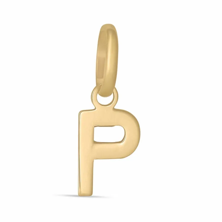 bogstav P vedhæng i 8 karat guld - My Letter