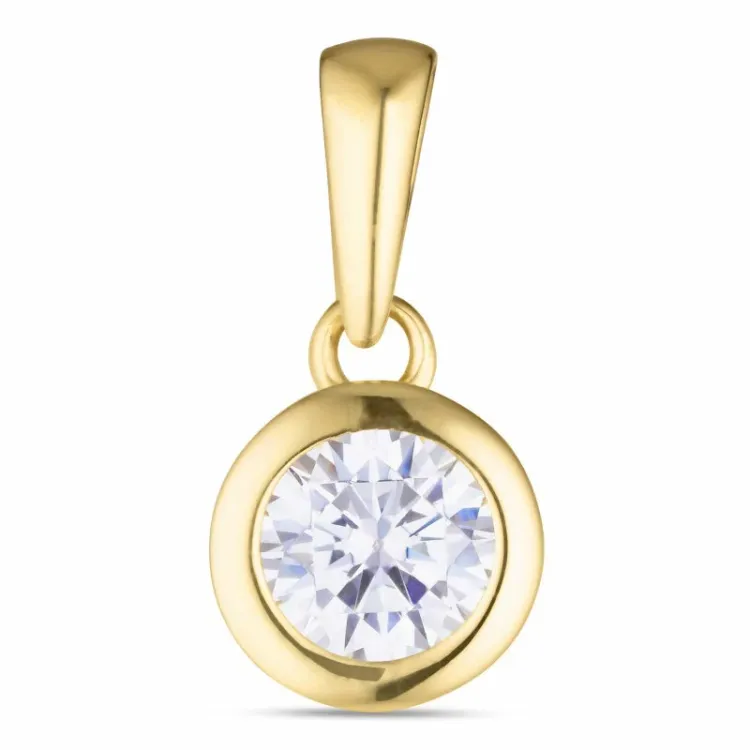 zirkon vedhæng i 9 karat guld - Gold Collection