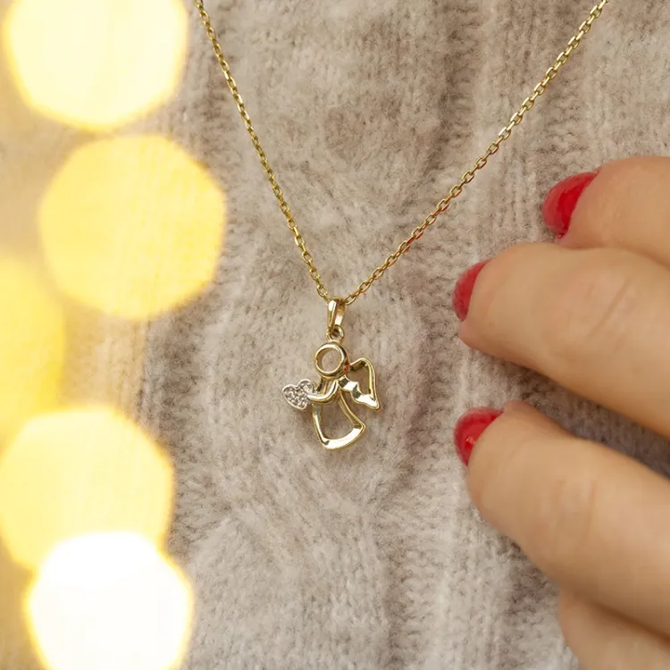 engel vedhæng i 9 karat guld - Gold Collection