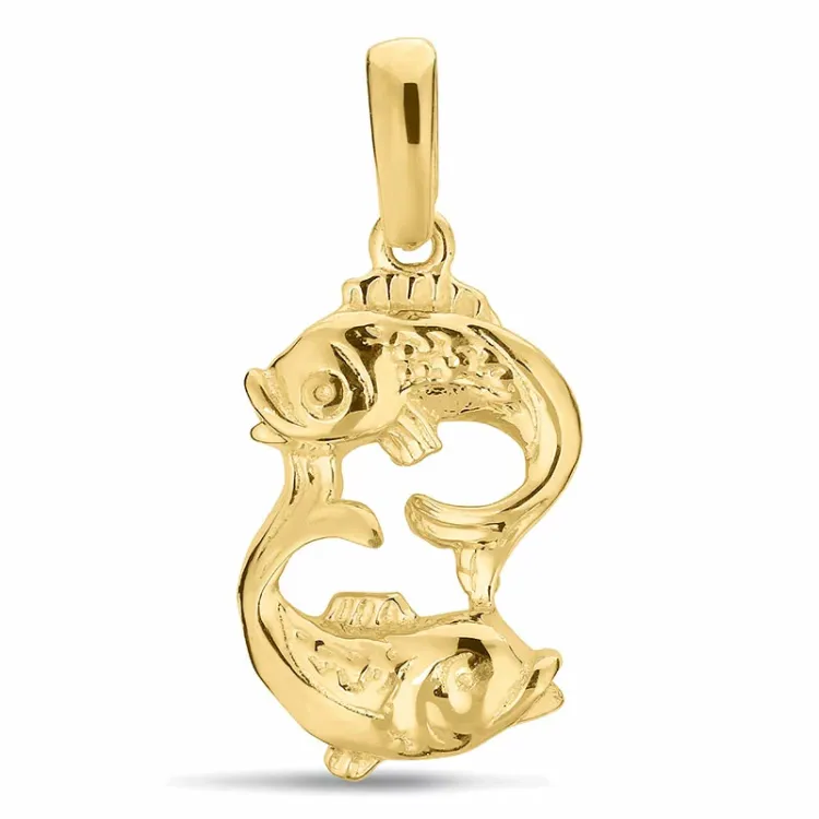 stjernetegn fisken vedhæng i 8 karat guld - Gold Collection