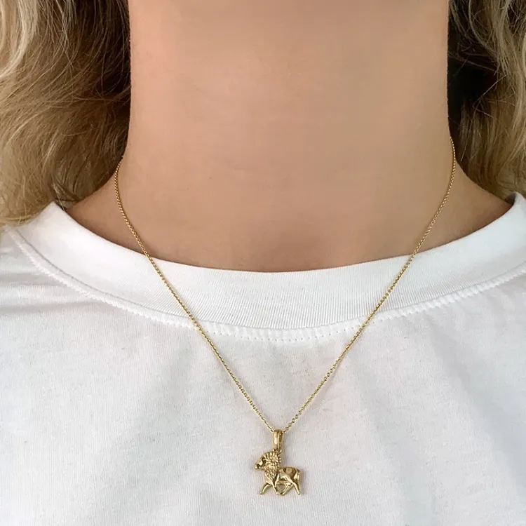 stjernetegn vædderen vedhæng i 8 karat guld - Gold Collection