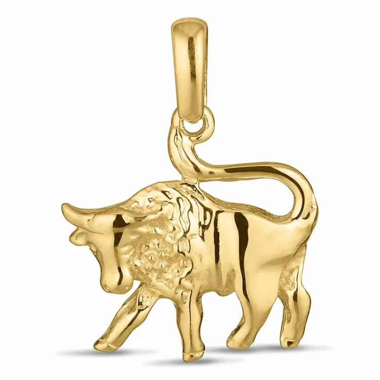 stjernetegn tyren vedhæng i 8 karat guld - Gold Collection