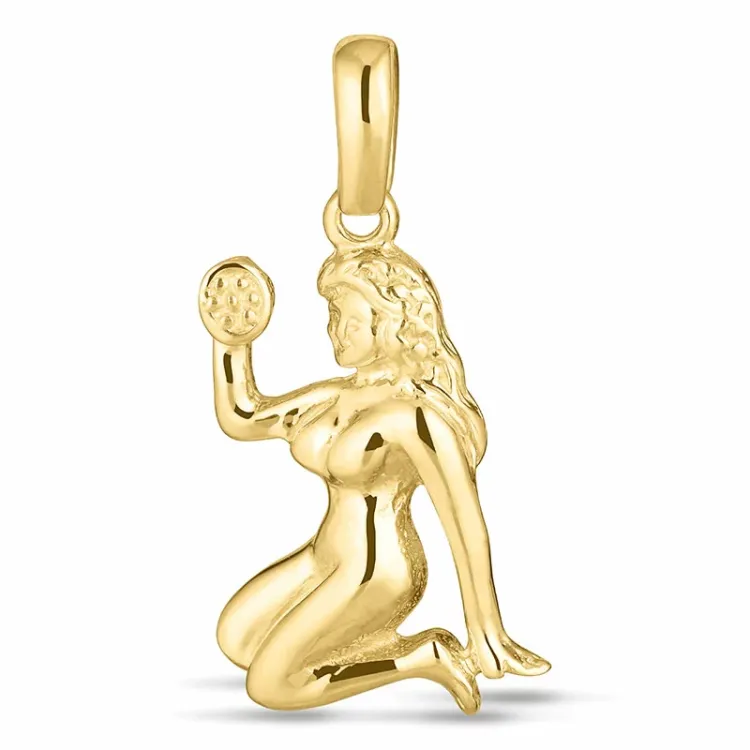 stjernetegn jomfruen vedhæng i 8 karat guld - Gold Collection