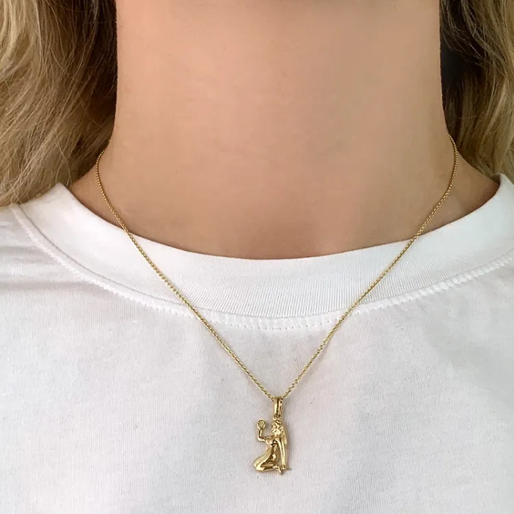 stjernetegn jomfruen vedhæng i 8 karat guld - Gold Collection