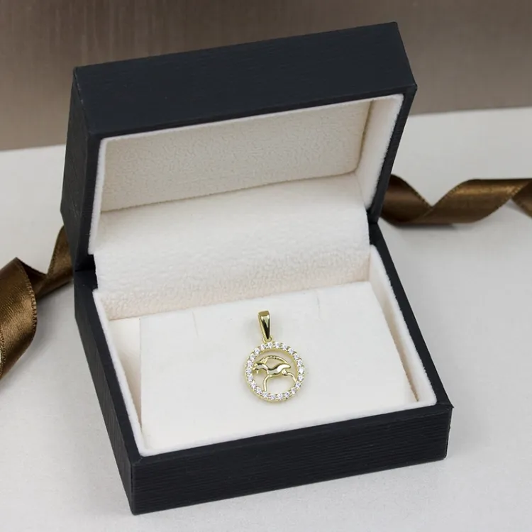 stjernetegn stenbukken vedhæng i 8 karat guld - Gold Collection