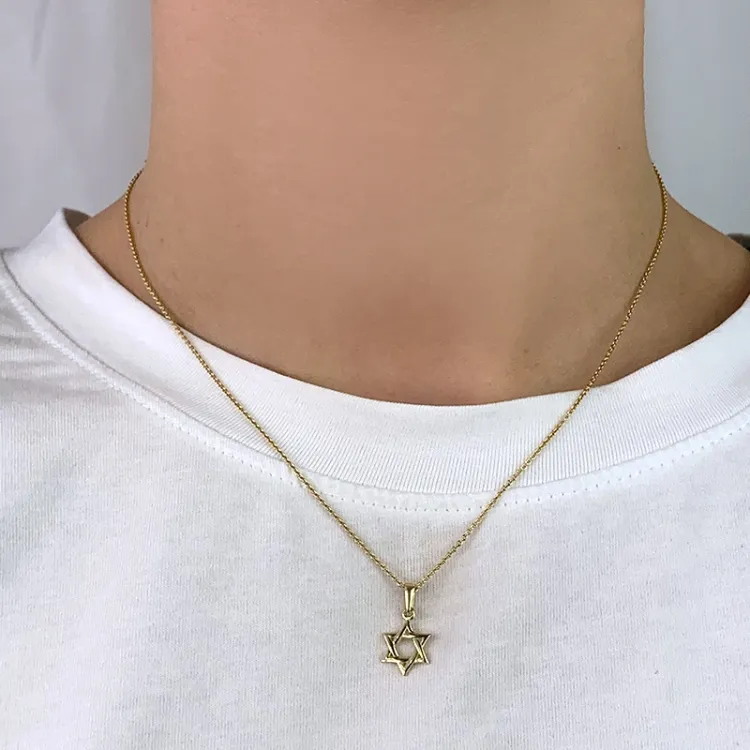 davidstjerne vedhæng i 8 karat guld - Gold Collection