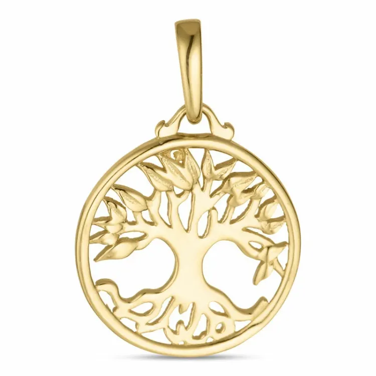 11,5 mm livets træ vedhæng i 8 karat guld - Gold Collection